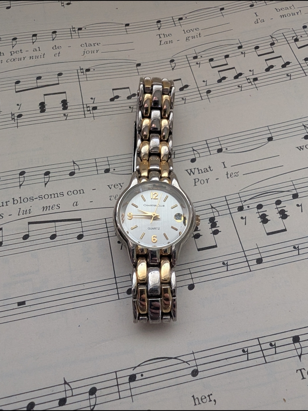 Two-Tone Women's Quartz Bracelet Watch Charter Club